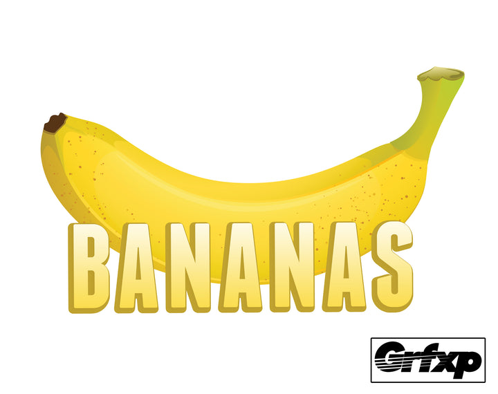 Bananas Printed Sticker
