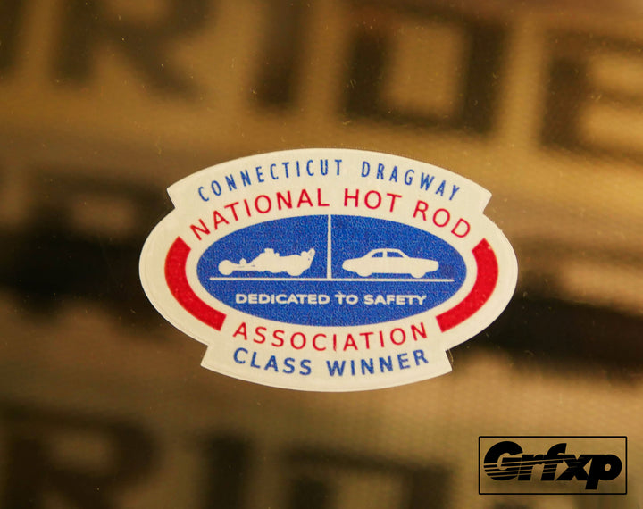 CT Dragway Class Winner Vintage Reproduction Printed Sticker