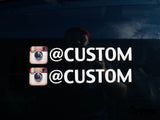 Custom Instagram User Name Sticker (Two Pack)