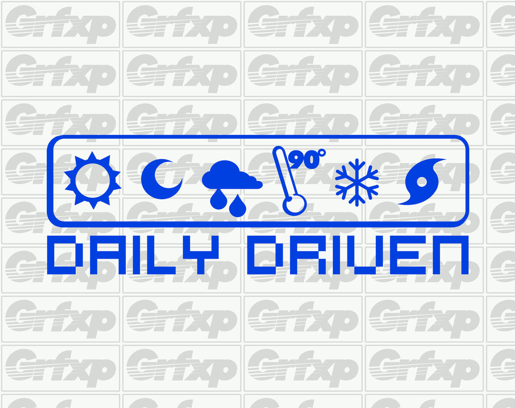 Daily Operational Sticker Daily Driven Sticker Font