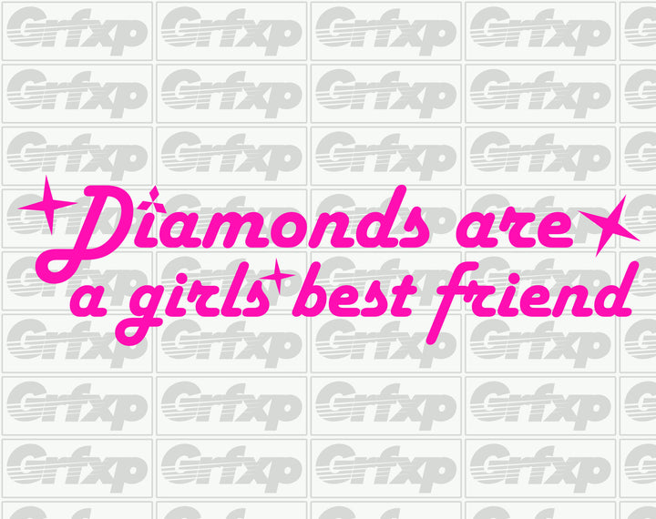 Diamonds are a girls best friend Sticker