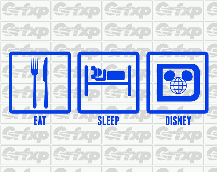 Eat, Sleep, Disney Sticker