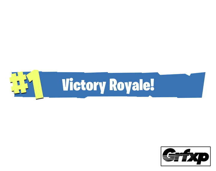 #1 Victory Royale Fortnite Printed Sticker