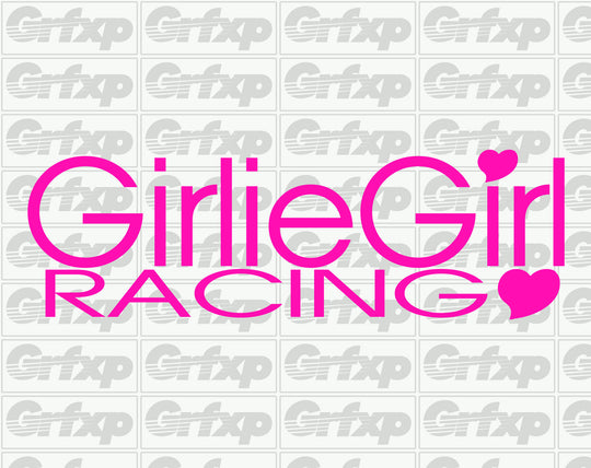 Girlie Girl Racing Sticker