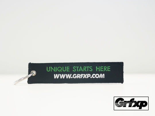 Grafixpressions - Unique Starts Here Embroidered Keychain