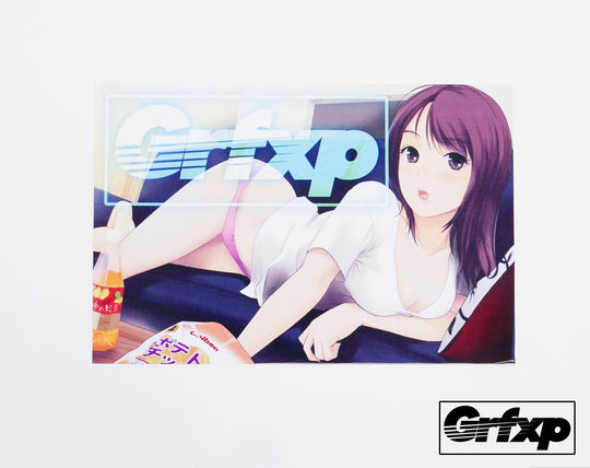 GRFXP Sexy Anime Girl Printed Sticker