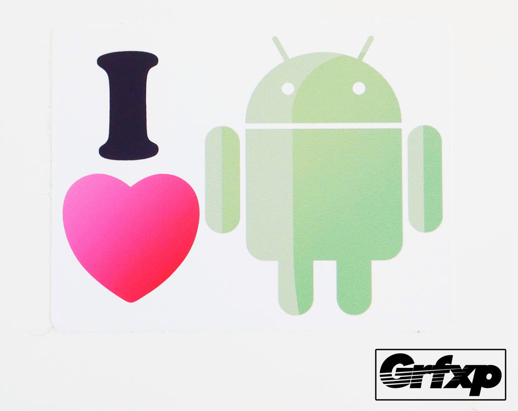 Heart Android Sticker I Heart Android Limited Edition Vinyl Decal – Grafixpressions