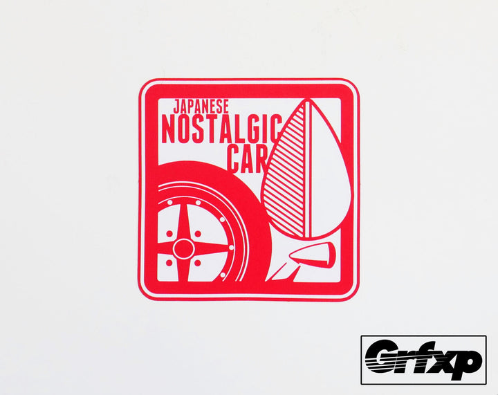 Japanese Nostalgic Car Printed Sticker