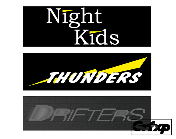 Night Kids, Thunders, Drifters Kill Mark (Initial D) Printed Stickers