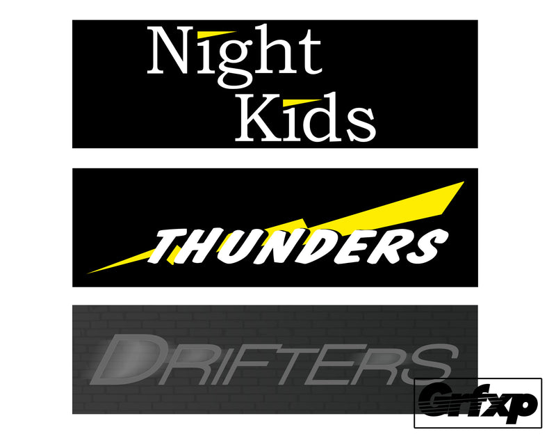 Night Kids, Thunders, Drifters Kill Mark (Initial D) Printed