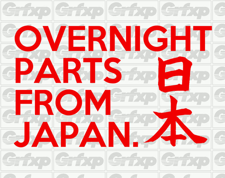 Overnight Parts From Japan Sticker