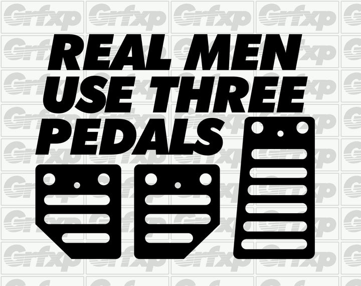 real man use three pedals Real men use three pedals Sticker