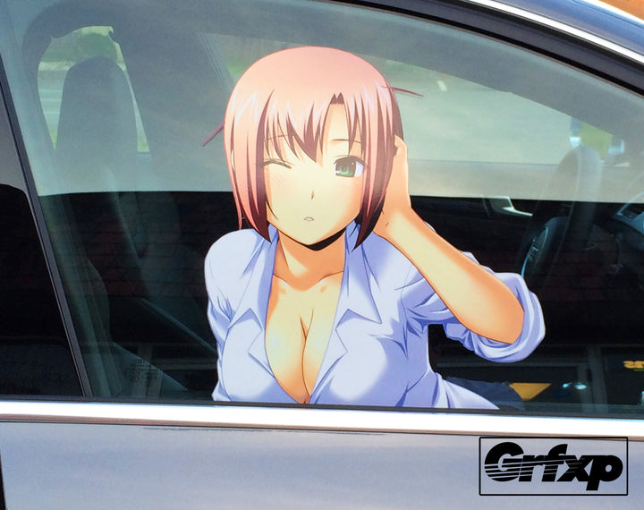 Sexy Anime Girl Passenger Window Graphic