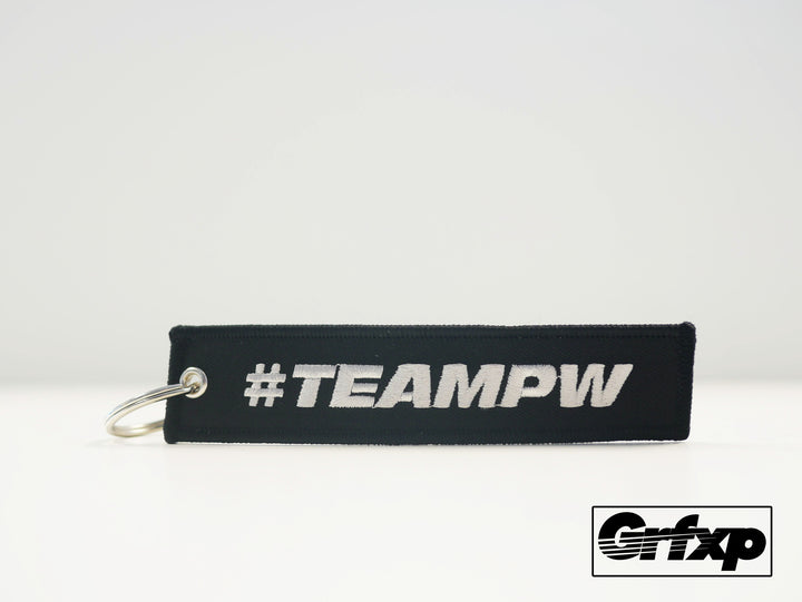 #TEAMPW (Team Paul Walker) Embroidered Keychain