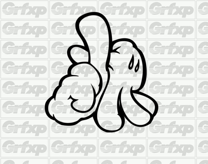 YOLO Mickey Hands Sticker